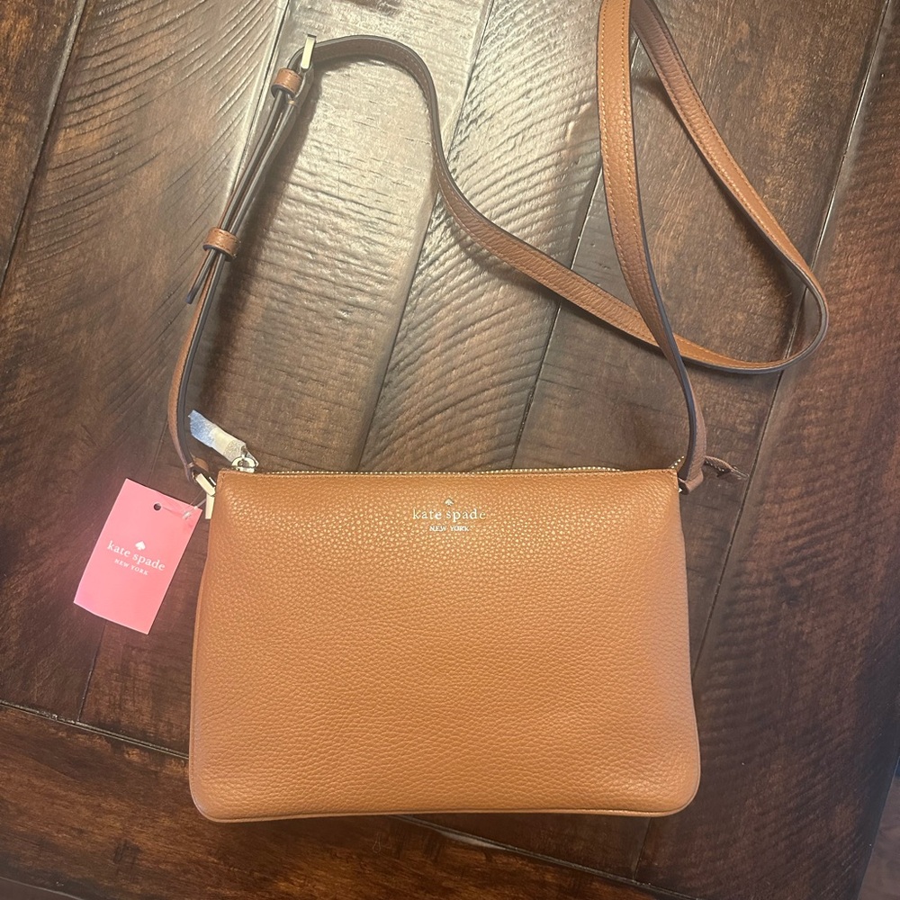 Kate Spade Tan Leather Crossbody Bag NWT